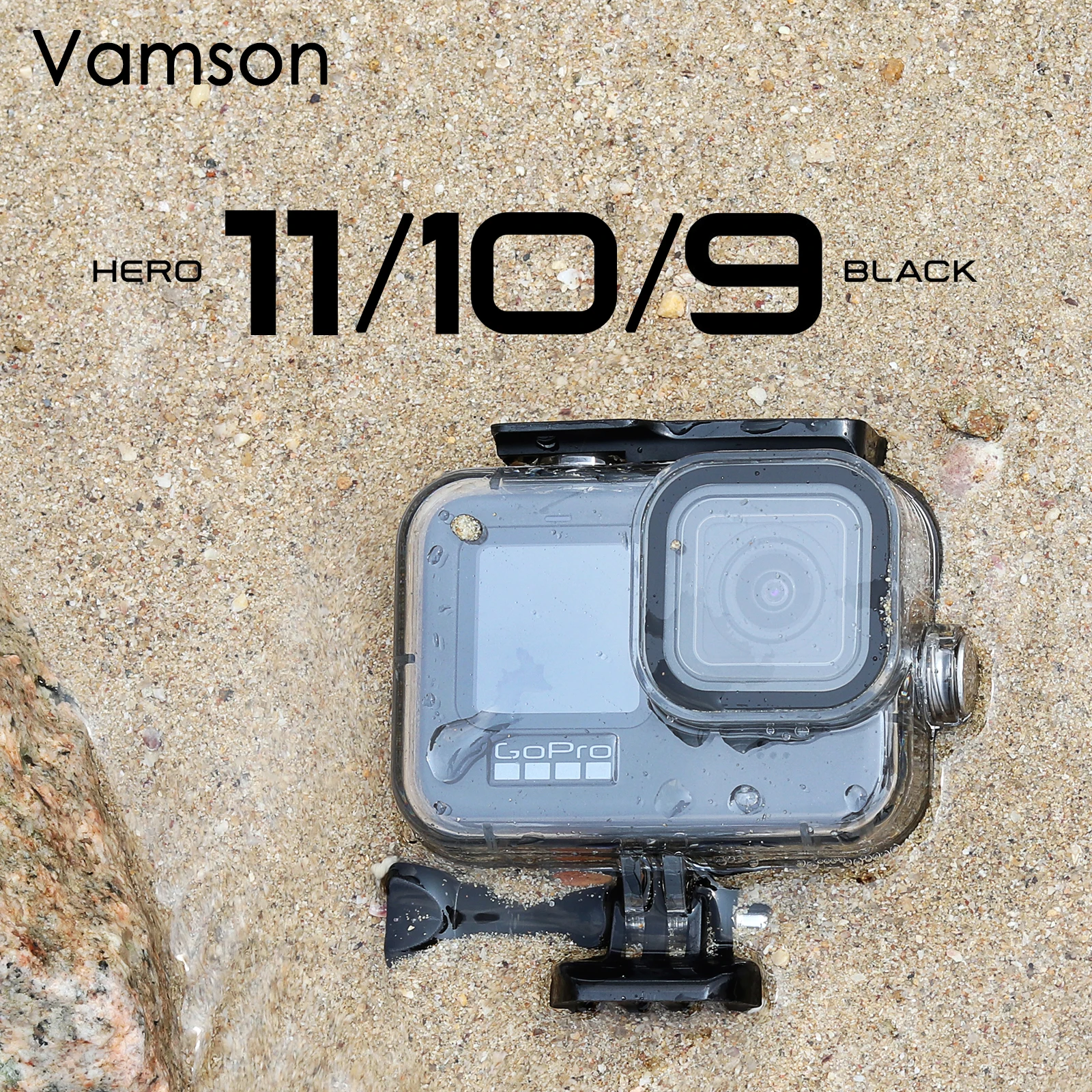 Waterproof Underwater Housing for Gopro Hero 12 11 10 9 Black