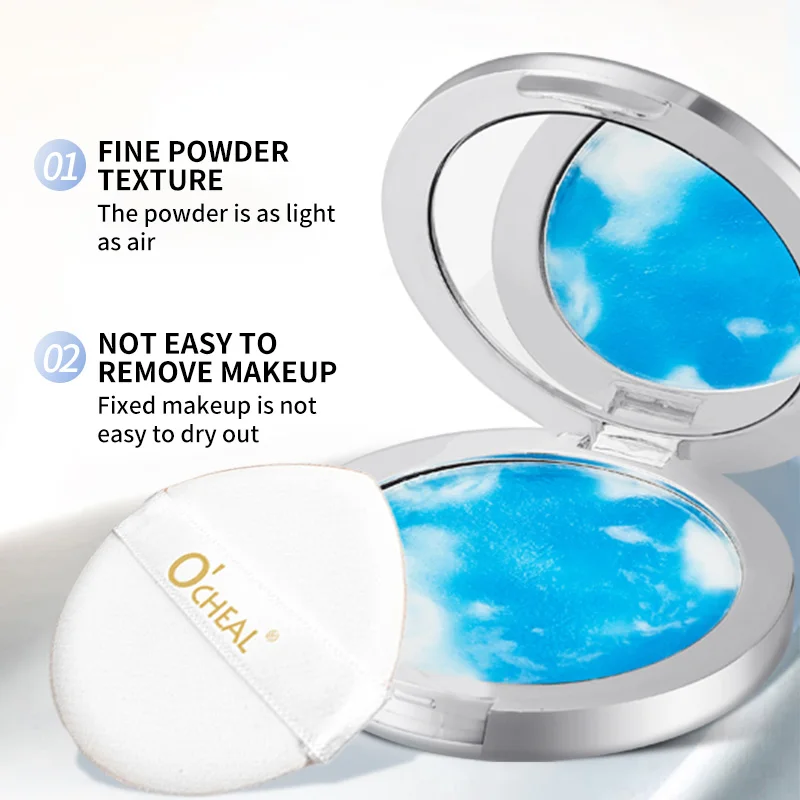 Ocheal Matte Oil-Control Waterproof Face Setting Powder with Mirror