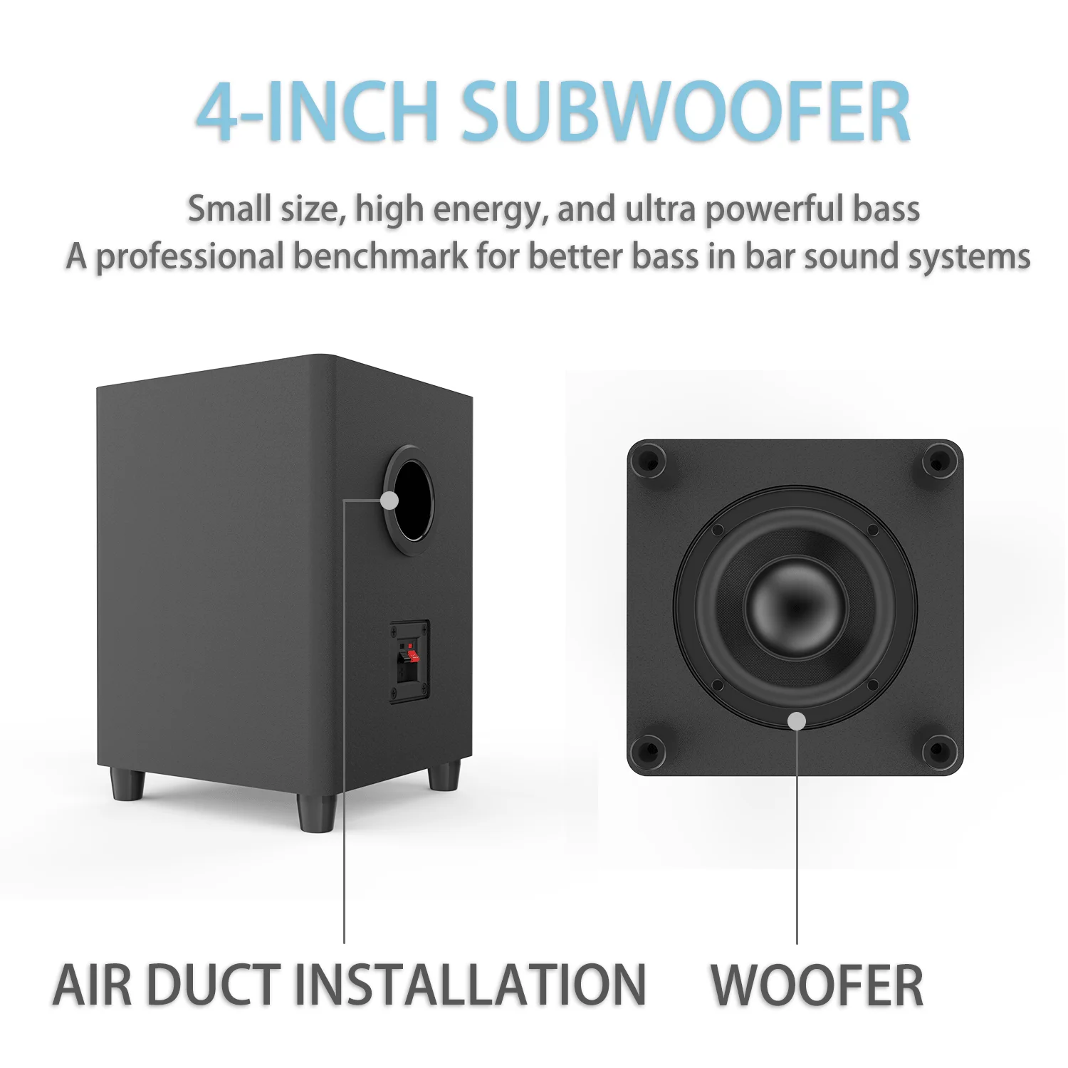 Rsionch Wooden Subwoofer Soundbar with Microphone Karaoke