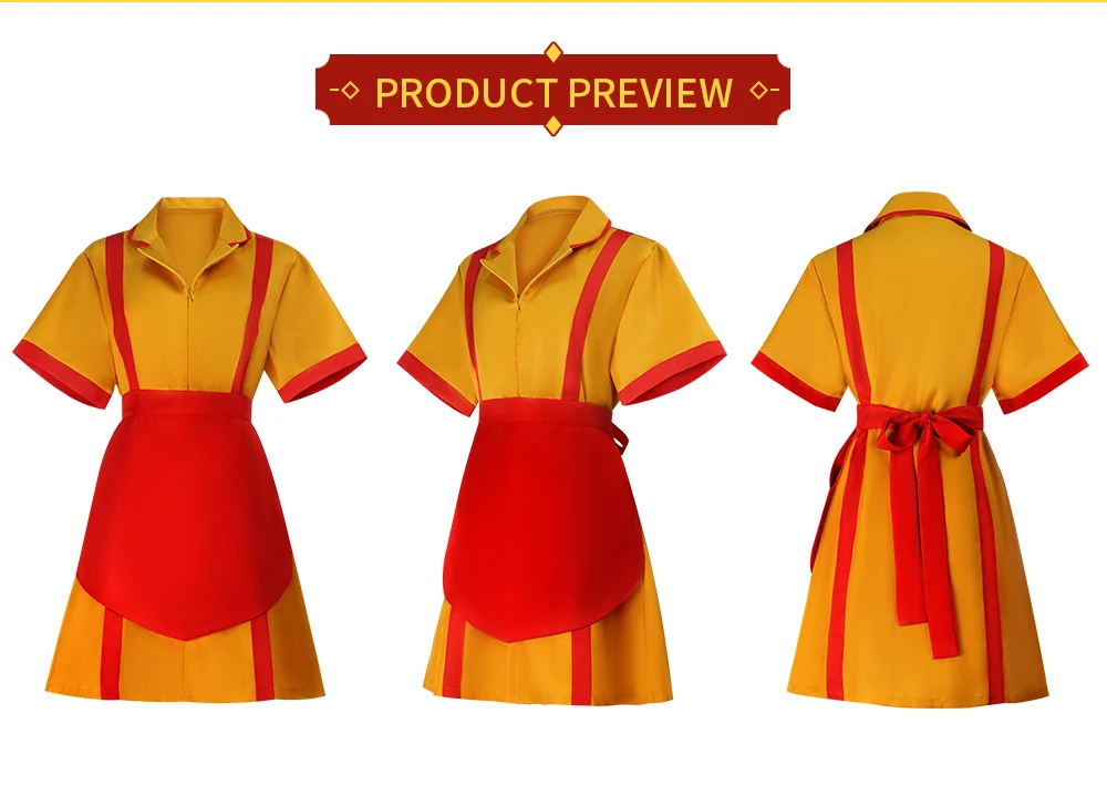 2 Broke Girls Max Black Waitress Uniform Cosplay Costume