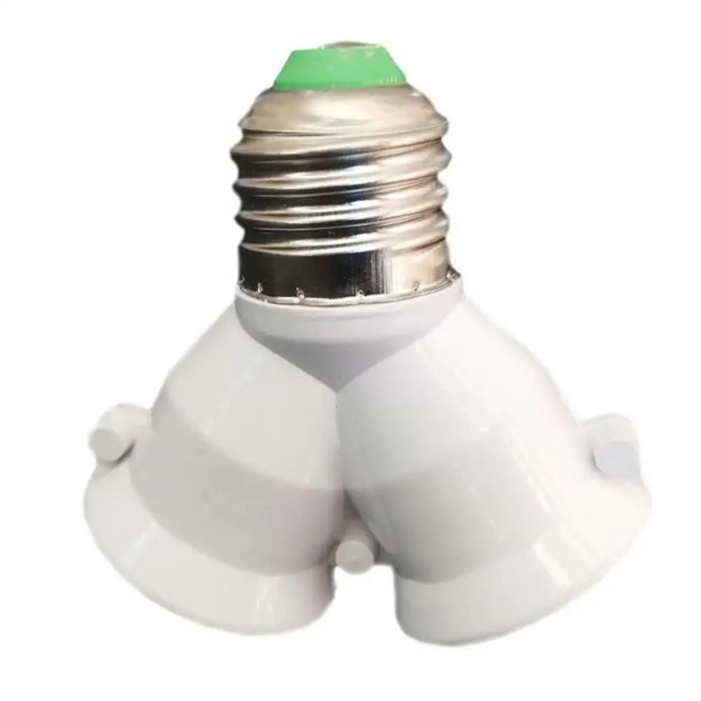 Divisor de Base para Bombillas, MXABS, 1 a 2, E27, 110-220V, 60Hz., Adaptador de Lámpara.