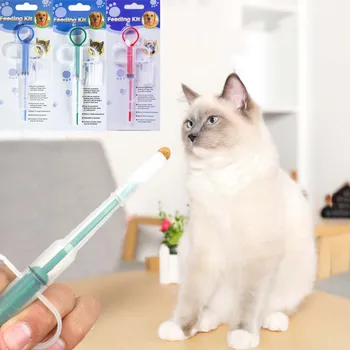 애완 동물 약 주사기, 알약 총 필러, 푸시 디펜서 약, 물 우유 주사기, 주입 강아지 새끼 고양이 튜브 피더 키트