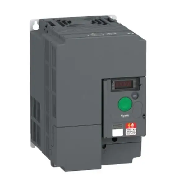 

ATV310HU75N4A variable speed drive ATV310, 11 kW/15hp normal duty, 7.5 kW/10hp heavy duty, 380...460 V, 3 phases, without EMC fi