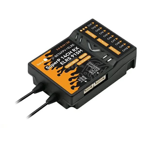 BETAFPV SuperP 2.4Ghz/915MHz 14CH ELRS PWM Diversity Receiver with Dual Antenna Dual Reception For RC Airplane Cars Boats Drones 5