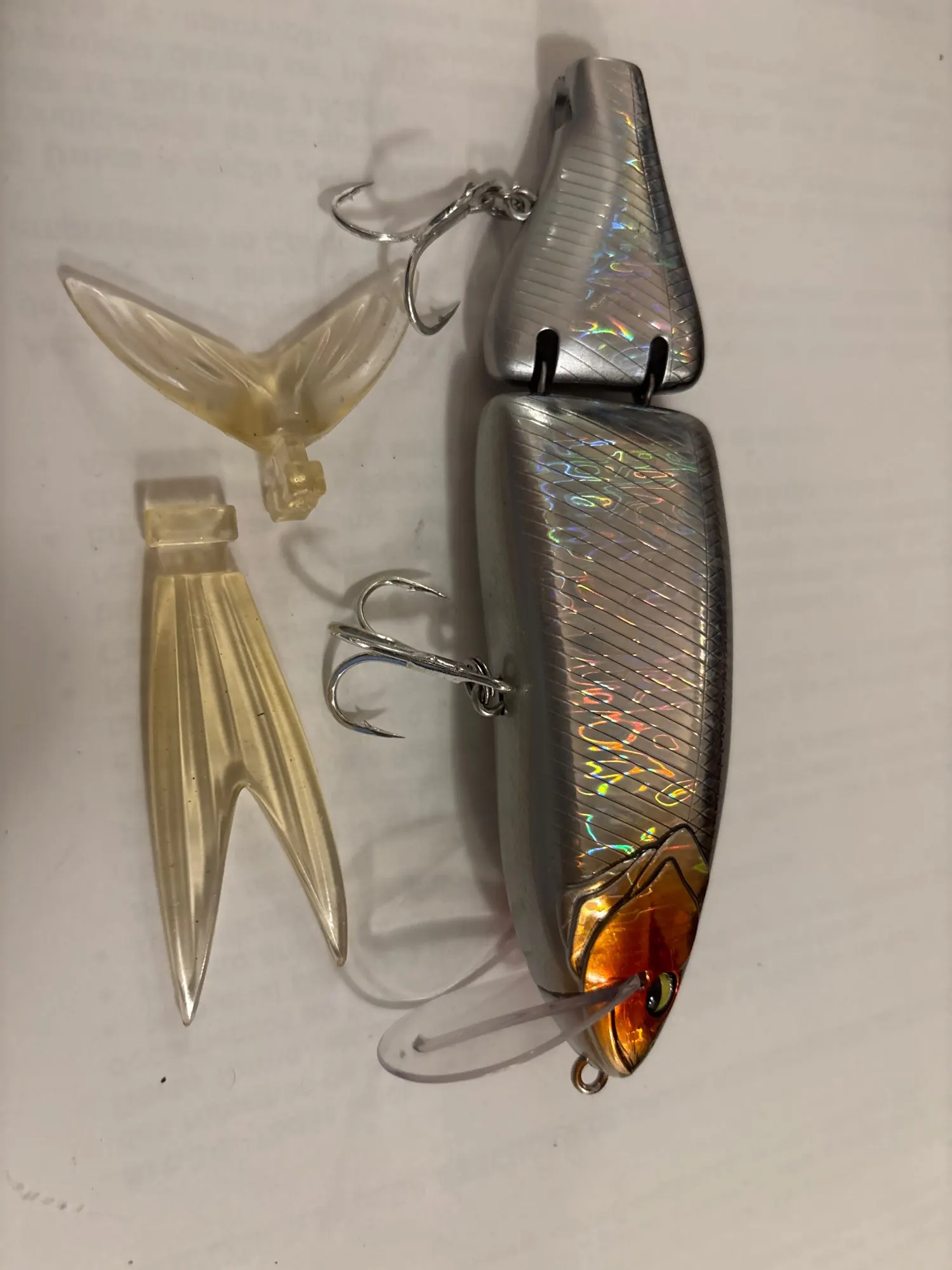 Gros Leurre Articulé 14 Cm – Poisson Nageur Coulant, Pour Brochet, Multicolore, Neuf