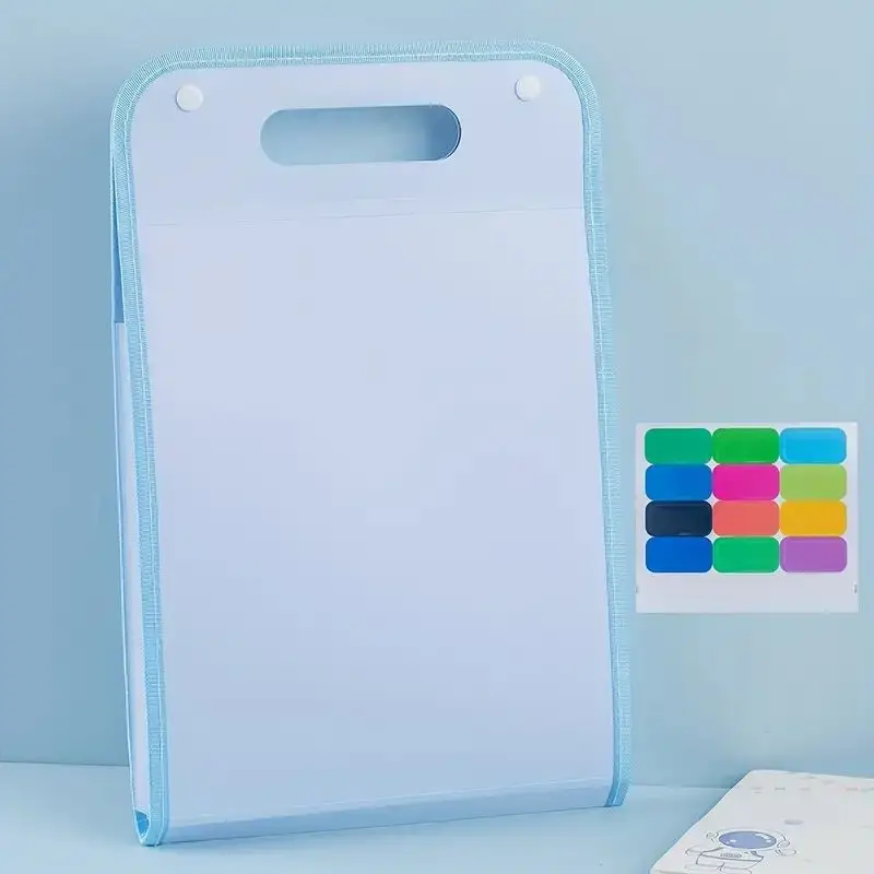 13 Pocket File Folders Portable A4 Letter Size Document Organizer for Classroom Office Home Storage