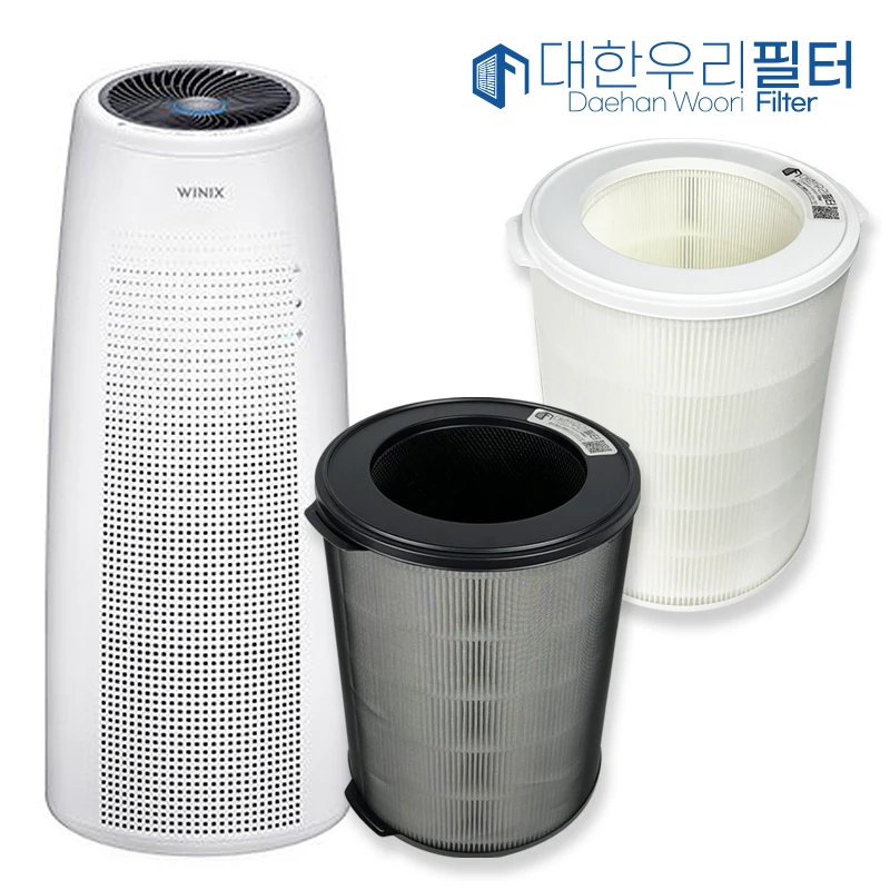 [한국발송] 대한우리필터 위닉스 호환가능 공기청정기 교체용 필터 타워 Q300 헤파 + 탈취필터 세트 