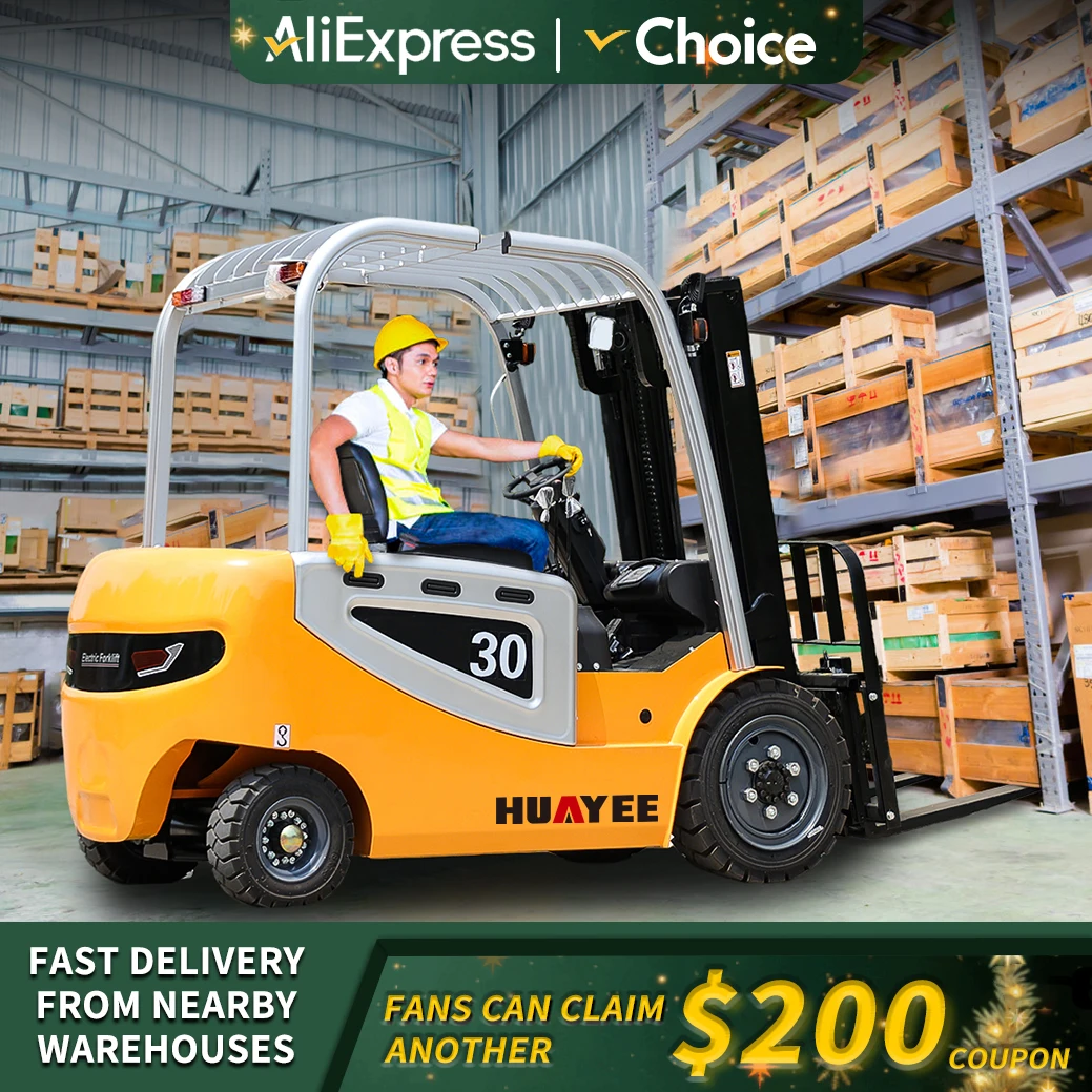 Fast Delivery Electric Forklifts 1 Ton 2 Ton 3 Ton Customized Warehouse Forklift Outdoor use Material Handling FreeShipping 4