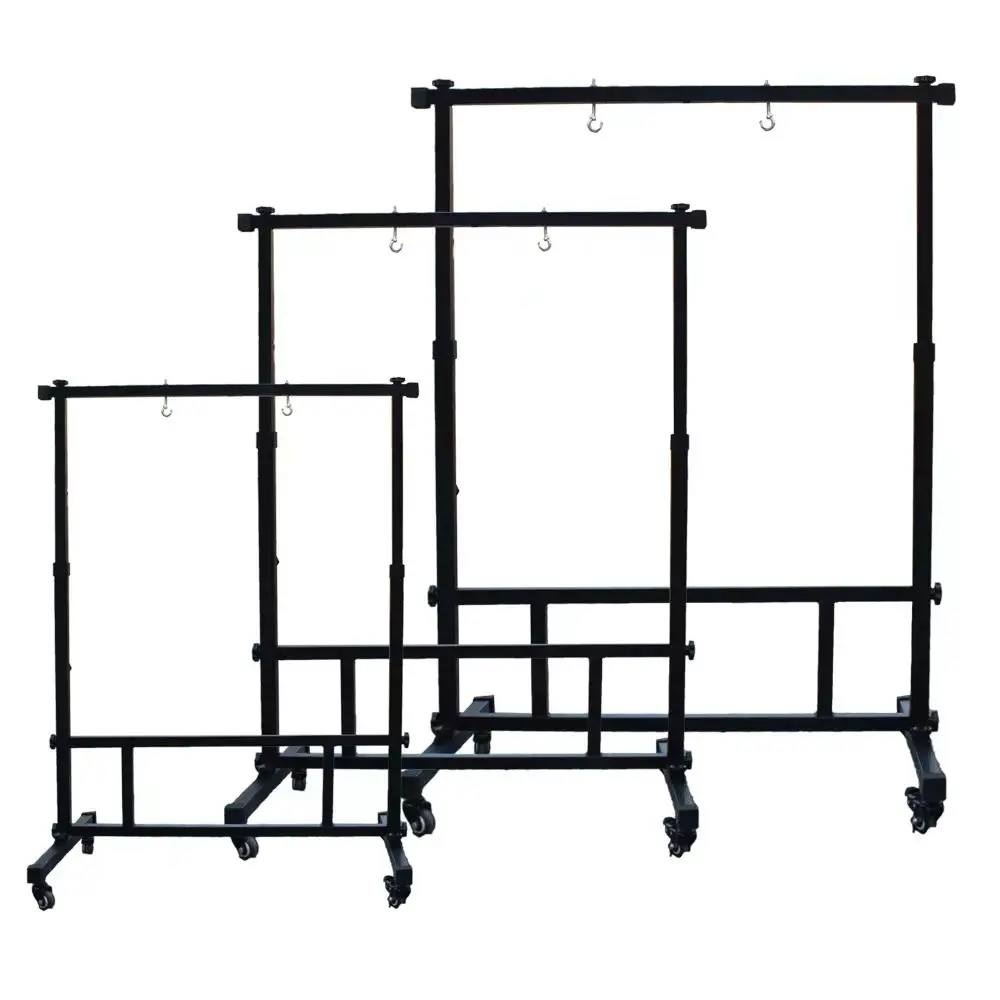 Square Steel Stand with wheels for 45-90cm Gong Adjustable Height Percussion Musical Instrument Accessories