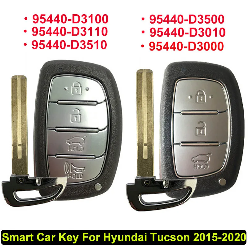 Aftermarket Smart Remote Car Key Fob Per Hyundai Tucson 2015-2020 Muslimed3100 D3010 D3500 D3110 D3510 433Mhz 47Chip