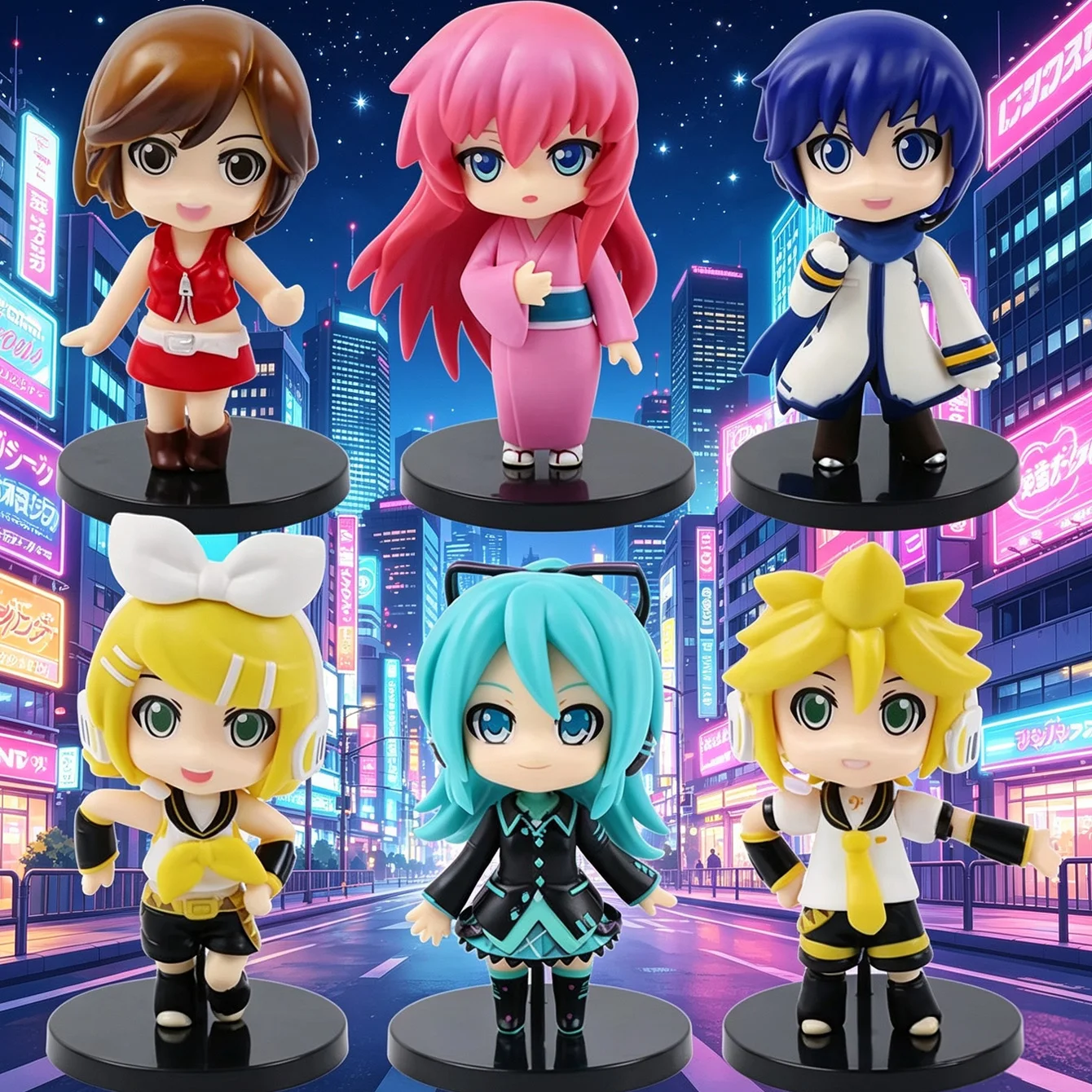 Vocaloid Series Collectible Bundle – Premium PVC Virtual Singer Display & Official Fan Merchandise