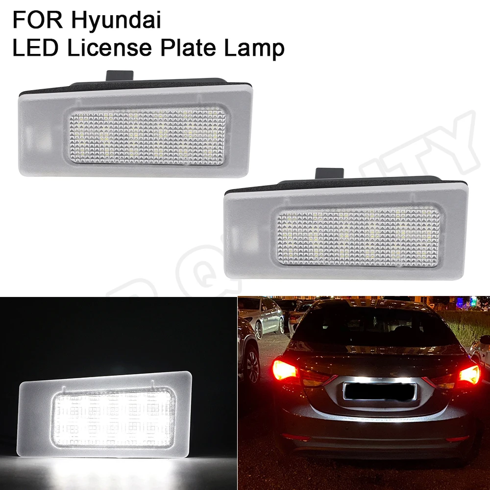 Kit 2 Lampes Plaque D’immatriculation LED Pour KIA Forte Koup 2 Portes 2009-2017 - 3W, Blanc 6000K, étanche, Plug & Play