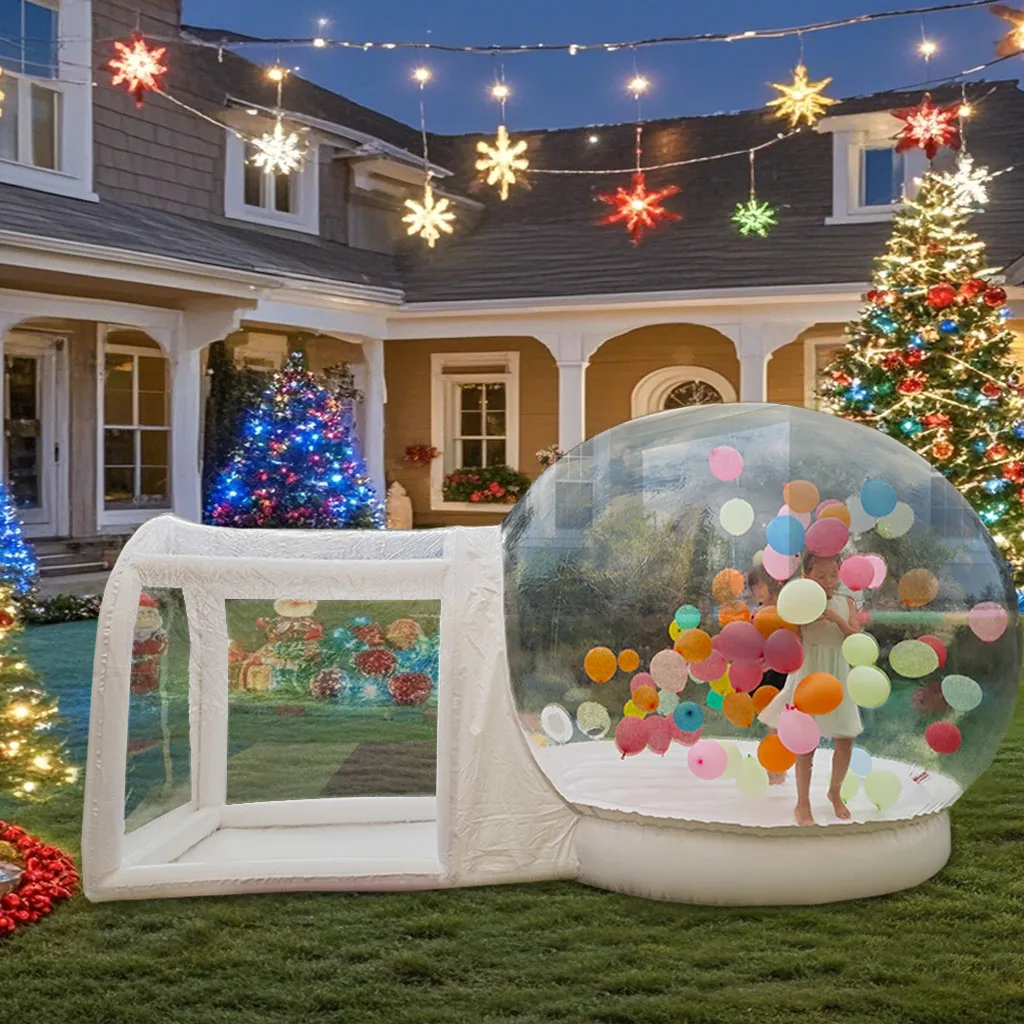 10FT Balloon Jumping Inflatable Bubble house With Trampoline & transparent dome PVC material free shipping with blower For Party 4
