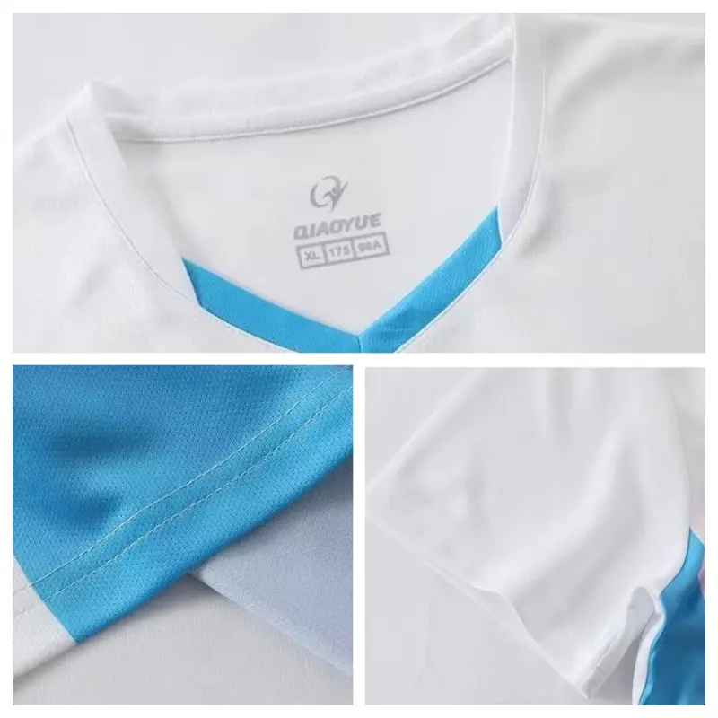 Table Tennis Unisex Tshirt Short Sleeve Moisture Wicking V Neck Badminton Ping Pong Jersey Sublimation Custom