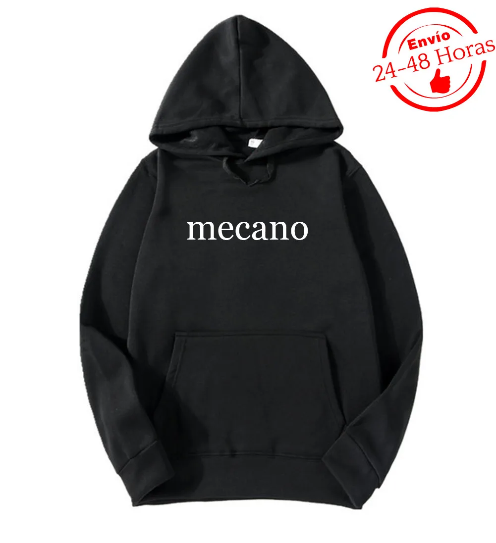 Sudadera Negra Con Capucha Premium Mecano Musica Impresistion Blanco Torroja Cano Negra Impresion Premium 300 Grs