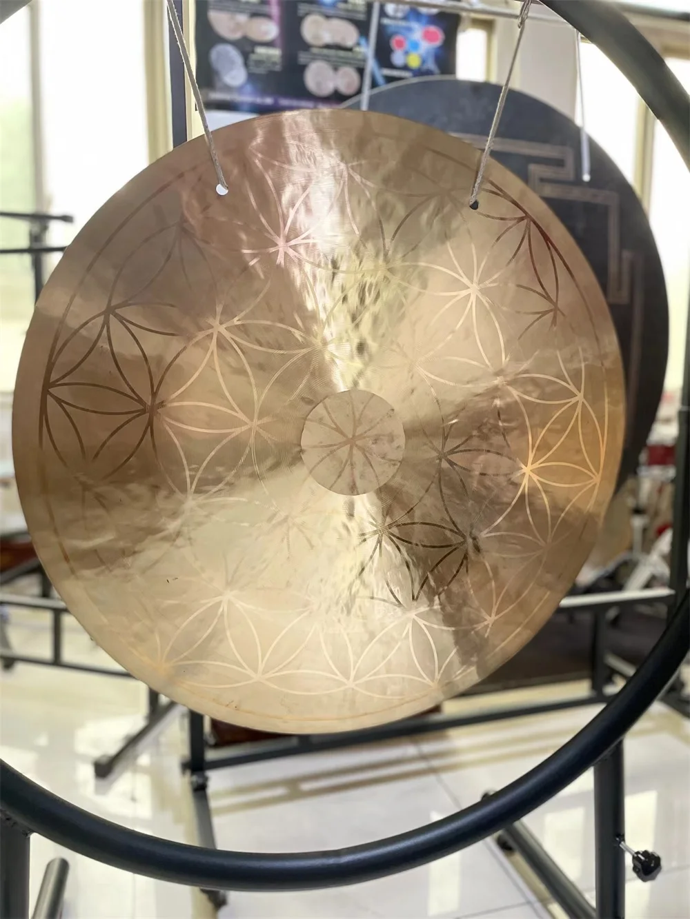 Arborea Sound Healing Gongs-Flower of Life Wind Gong 45-90 cm Meditation Gong Long Vibration and Sustain Soun Bath chinese gong instrument