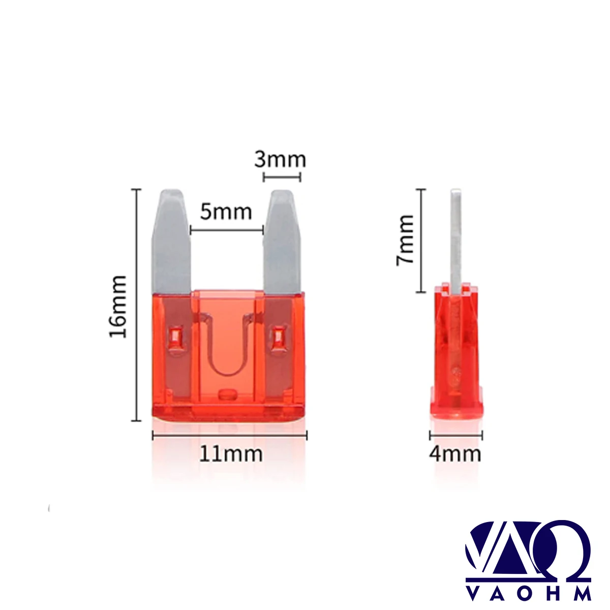 10PCS Auto Blade Type Small Car Fuses 3A 5A 7.5A 10A 15A 20A 25A 30A 35A 40A