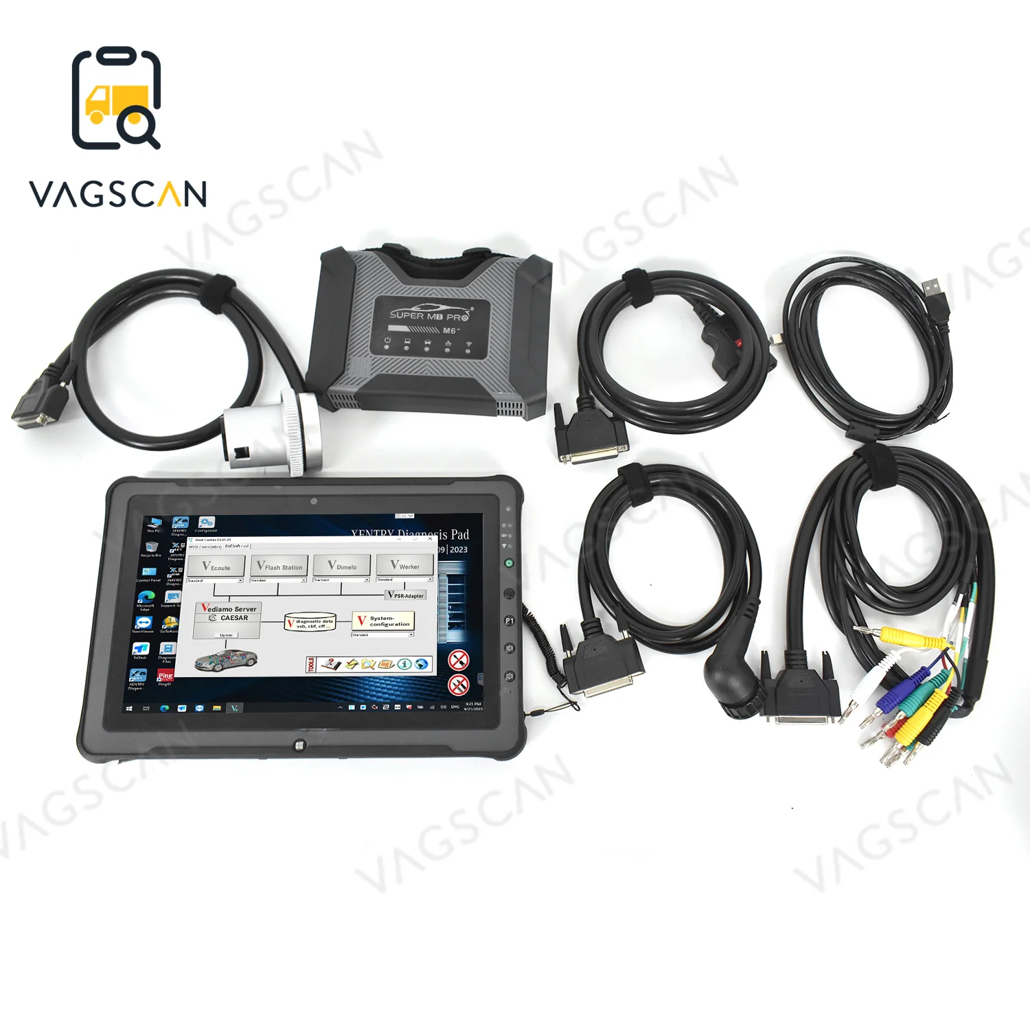 

Getac F110 tablet DOIP SUPER MB PRO M6+ with（Lan + OBD2 16pin Main Test Cable）Wireless Star Diagnosis Tool