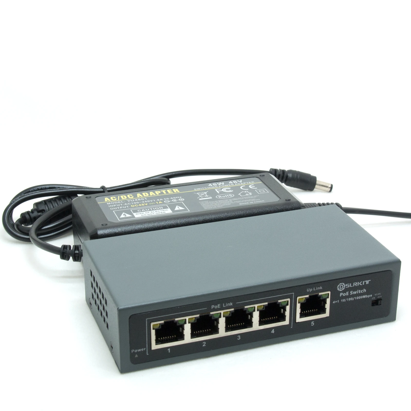 Dslrkit-over Ethernet Power Switch Todos Gigabit Portas Poe Mais 802.3at af 48watt