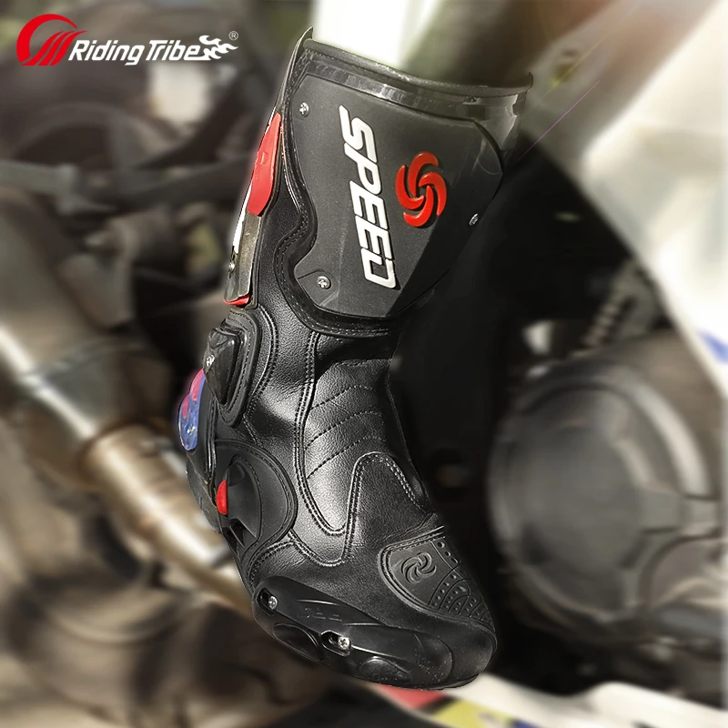  A-PRO Botas Moto Deportes Racing Track Road Technical  Microfiber Negro 44 : Automotriz