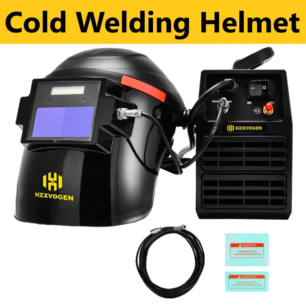 HZXVOGEN Cold Welding Helmet ​HV009 Synchronised Darkening Tech LED light TrueColor For HBT2000PII Cold Welding Machine 5M cable
