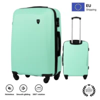 Ensemble de 4 valises rigides en ABS + PLOVER (28 "/24"/20 "/18") – Bagages de voyage durables |   Roues 360° |   Verrouillage cryptographique |   Cabine, grande et moyenne, diverses couleurs 3