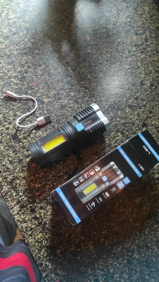 Lanterna Led Potente multi-funções 5 em 1-Ultra Brilhante Com Uso Externo De Longo Alcance-Recarregável Usb Portátil photo review