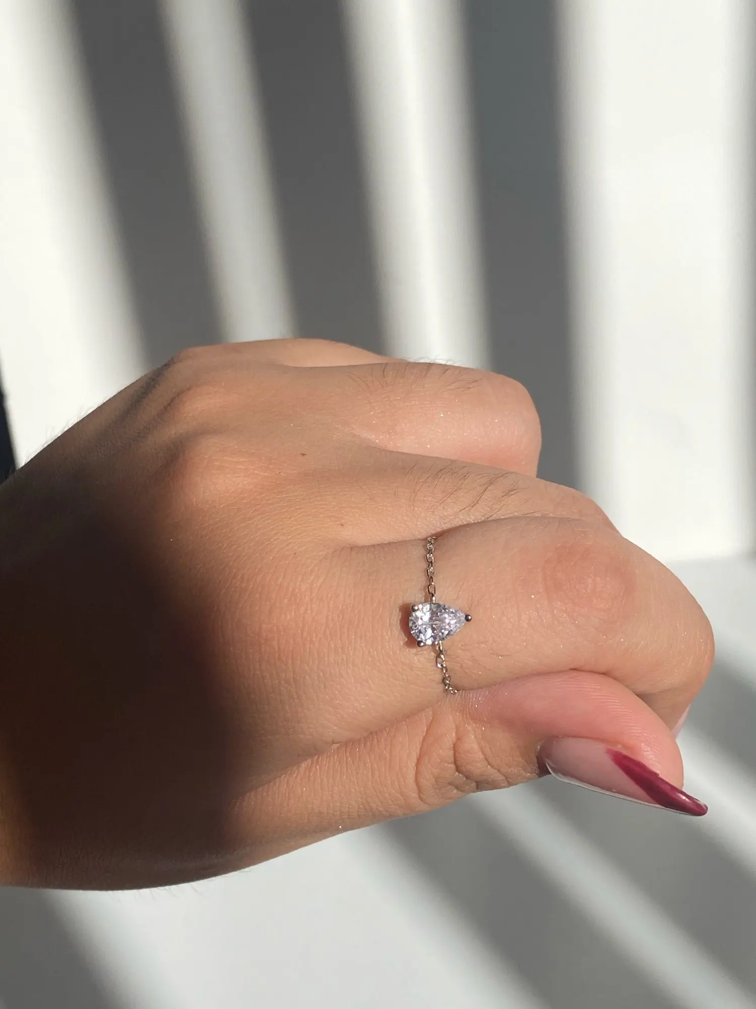 Silver tourmaline ring