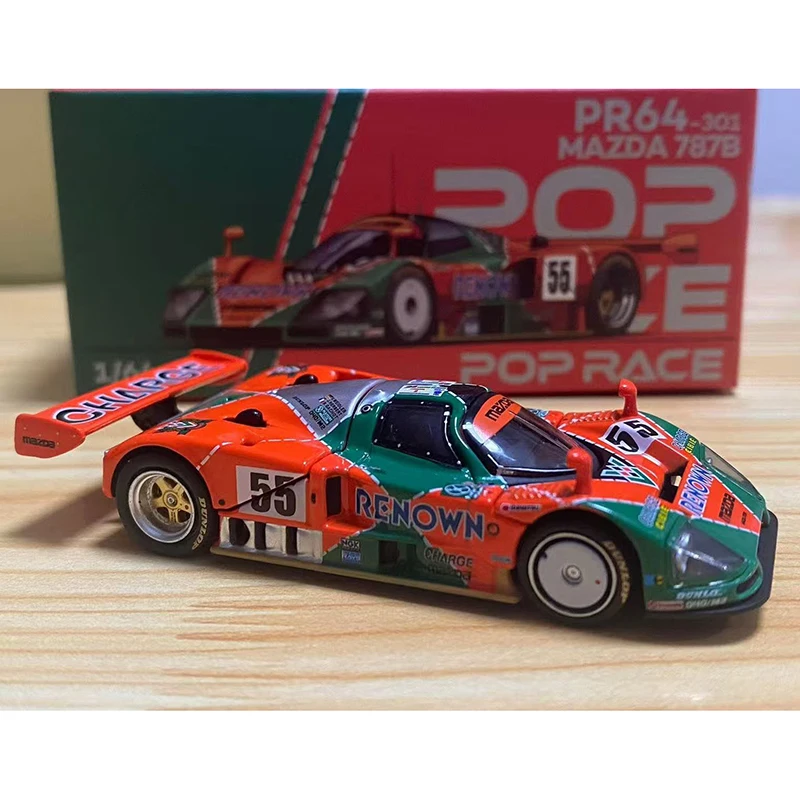 POP RACE 1:64 마즈다 787B 24시간 르망 우승차 혼다 NSX R GT 스푼 합금 자동차 모델 PR640310 PR640301