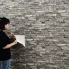 12Pcs 35cmx30cm Living Room Imitation Brick Waterproof Self-adhesive Wallpaper 3D Wall Stickers 1