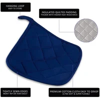 Support de casseroles résistant à la chaleur lavable en machine en coton, coussin d'isolation thermique, trépied, cuisine pour la cuisson et la cuisson, support de four 3