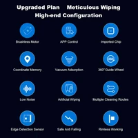 Liectroux YW710 Robot Window Cleaner Laser Sensor,Double Water Spray,Strong Vacuum,Home Wall Glass Cleaning Robot,App Control 2