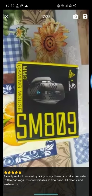 SOLAKAKA SM809 Wired RGB Gaming Mouse 22800 DPI MMO photo review