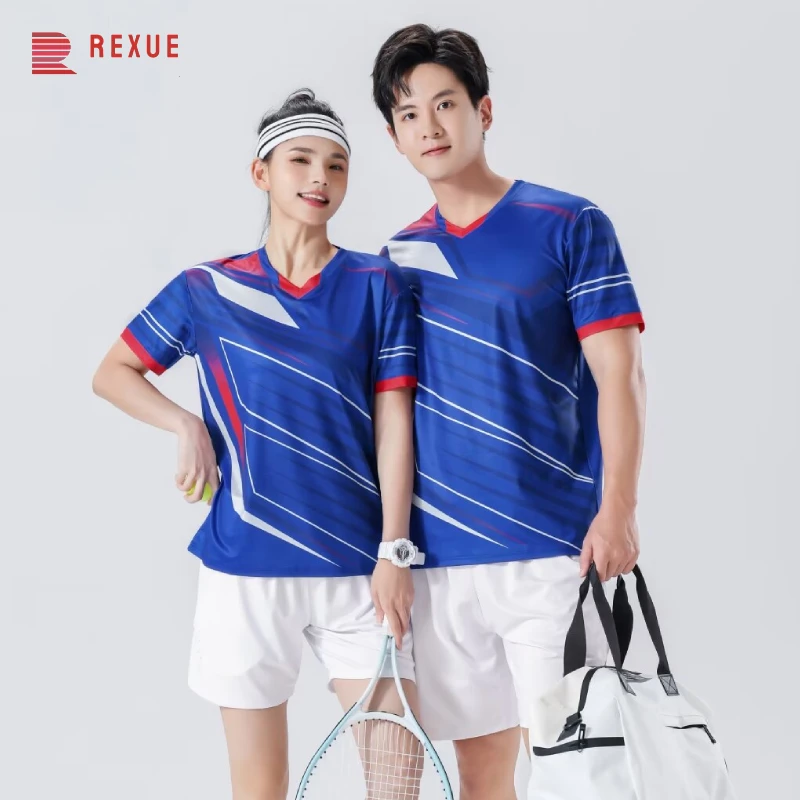 Men/Women/Kids Badminton Table Tennis T-Shirt Clothes Training Exercise Breathable Quick-dry Fabric