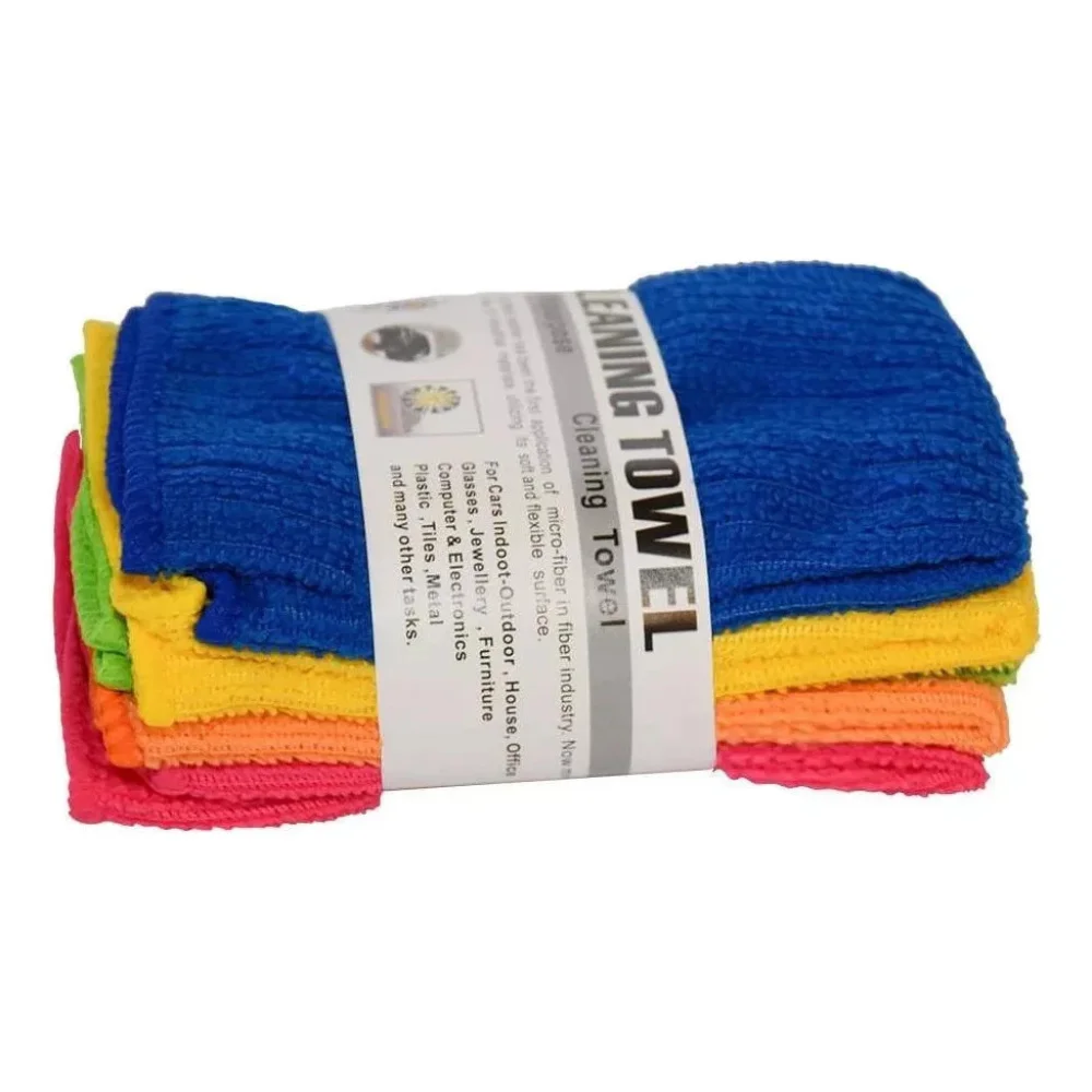 Kit com 5 Pano Mágico Microfibra Limpa Facil 30x30 Multiuso Ultra Soft Sem Fiapos 5