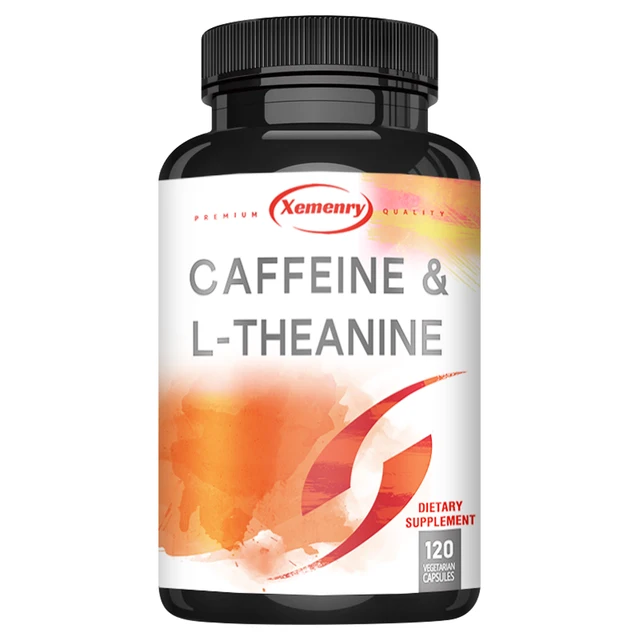 8882-3baa8a.jpg Caffeine & L-Theanine Capsules - Enhances Energy Levels, Focus and Concentration - 120 Capsules