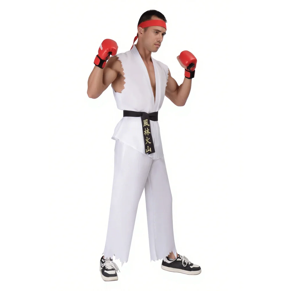 Street Fighter Ryu and Ken Martial Arts Uniform Cosplay Costume Set