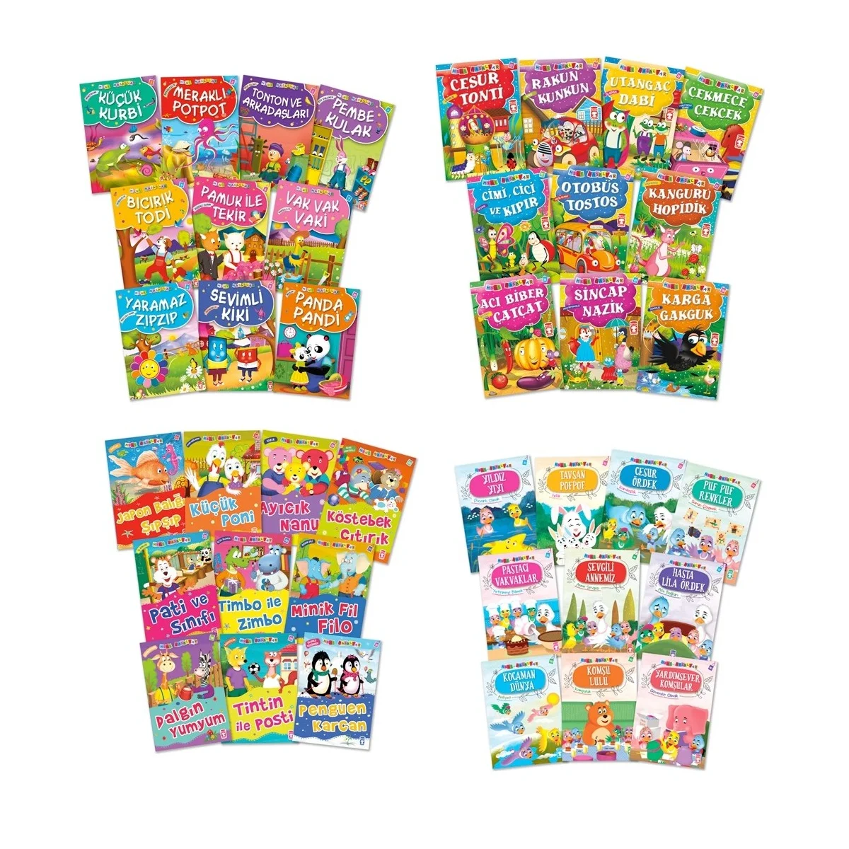 

Turkish Mini Tales Set 1-2-3-4 (40 Books) Ages 3 - 6, Fairy Tale Books, Fun Informative Educational Stories for Kids