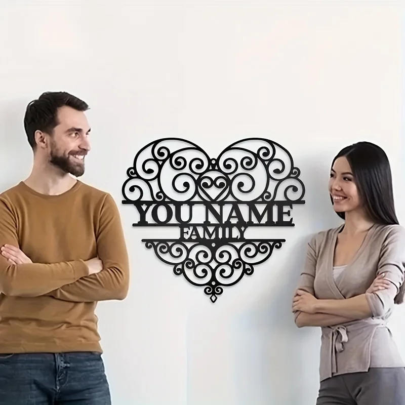 맞춤형 개성 글꼴 사랑 텍스처 컷아웃 패턴, 금속 아트 사인, 홈 가든 파티 장..