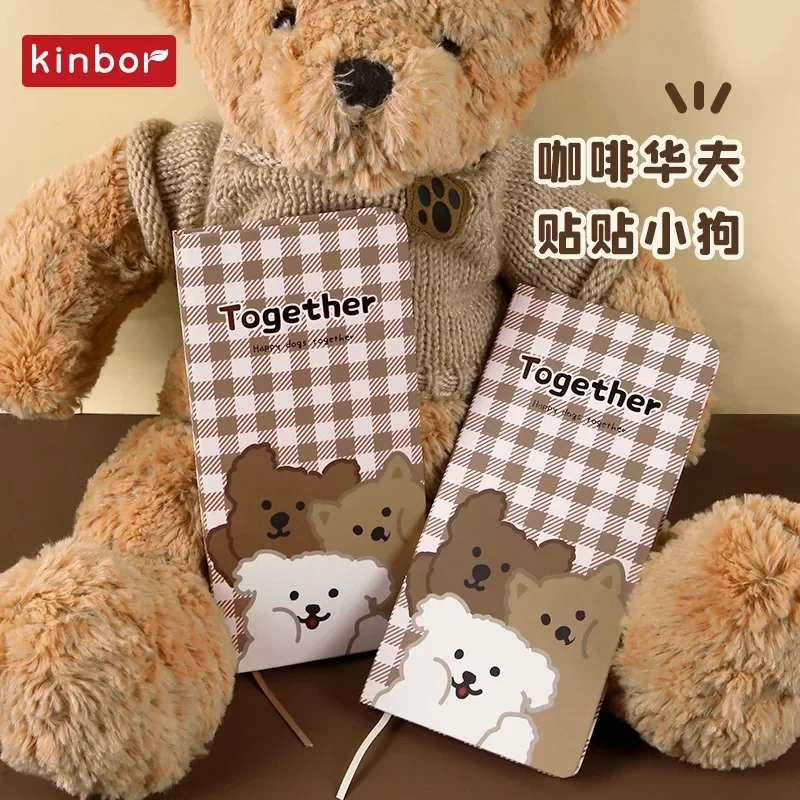 Kinbor 팬더 고양이 강아지 노트북 저널, 최신 정리함 플래너, 목표, 감사, 초점-주간, 월별 일정