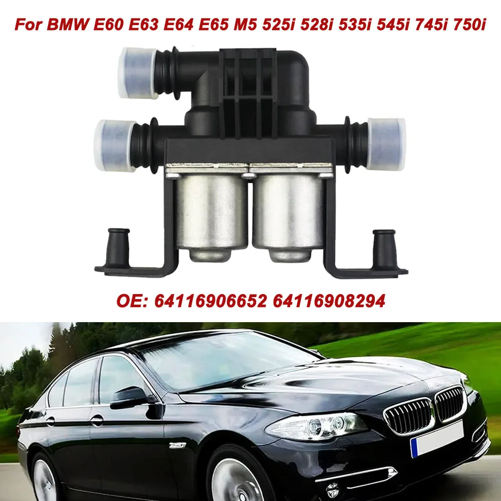 Heater Control Valve Solenoid 64116906652 For BMW E60 E63 E65 E66 535i 535i xDrive 535xi X5 5 6 7 Series 1147412159 64116908294