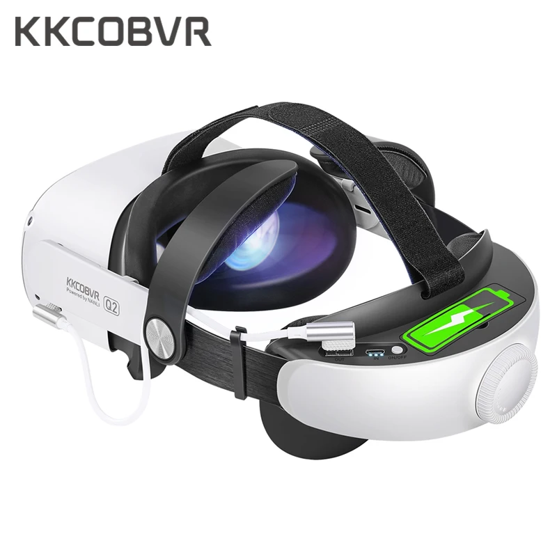 KKCOBVR Q2 Strap Battery 6800 mAh For Oculus Quest 2 Battery