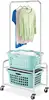 laundry butler with wire shelf. Commercial-grade for sturdy drying and storage. Compact and functional. 3