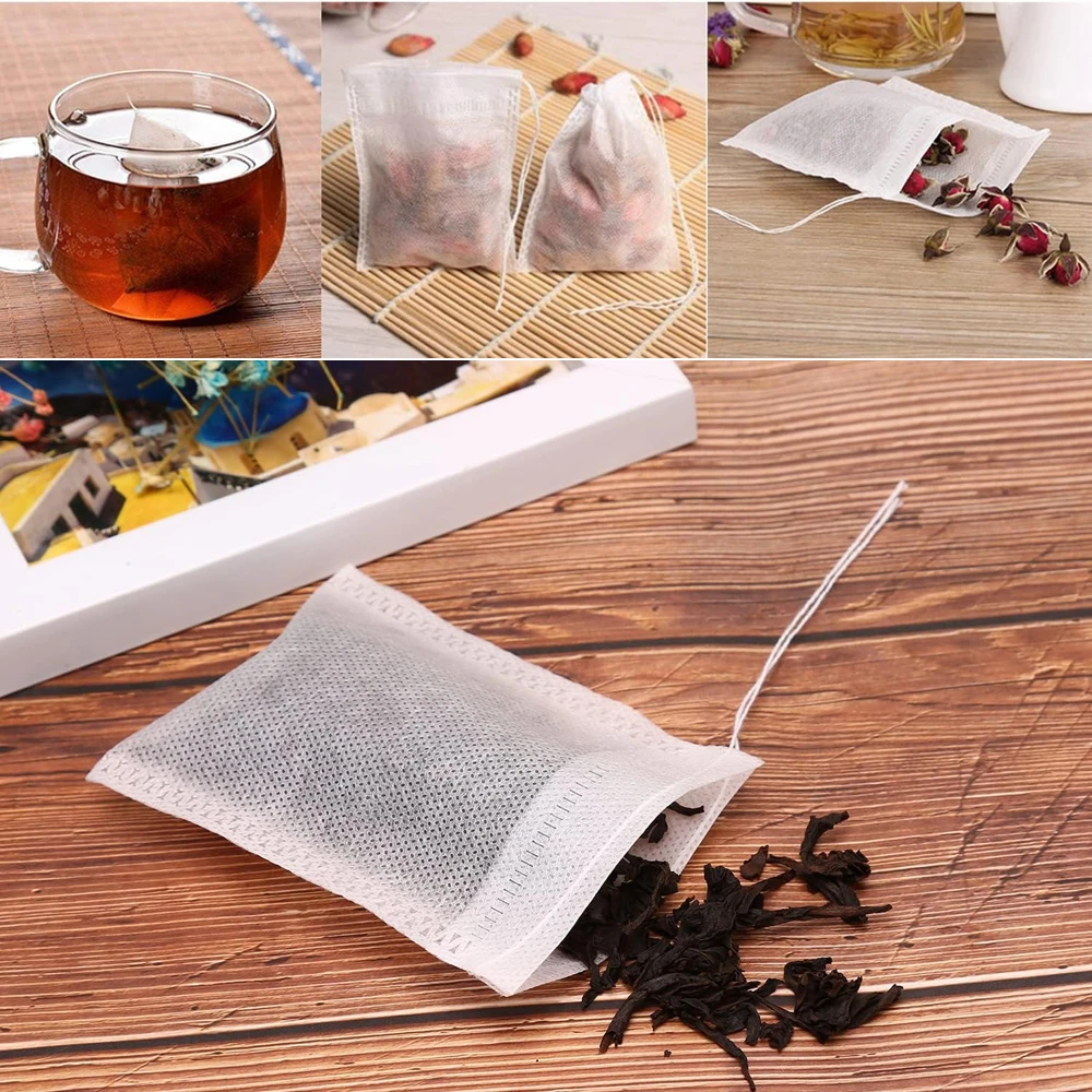 Disposable Tea Filter Bags ,Tea Bags Tea Bags Drawstring Herb Loose Tea bag for Brew Tea Cold Brew Coffee