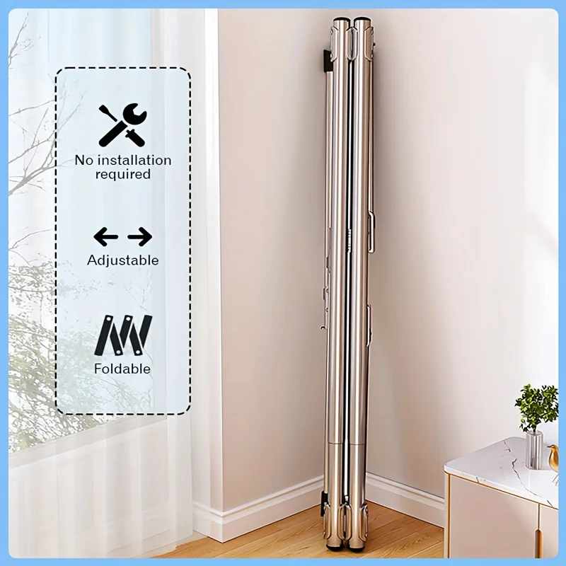 2025 New Layer Clothes Drying Rack with Shoe Storage Shelf–Organizer Shelf,Floor Standing Design for Bedroom,Balcony,or Bathroom 5