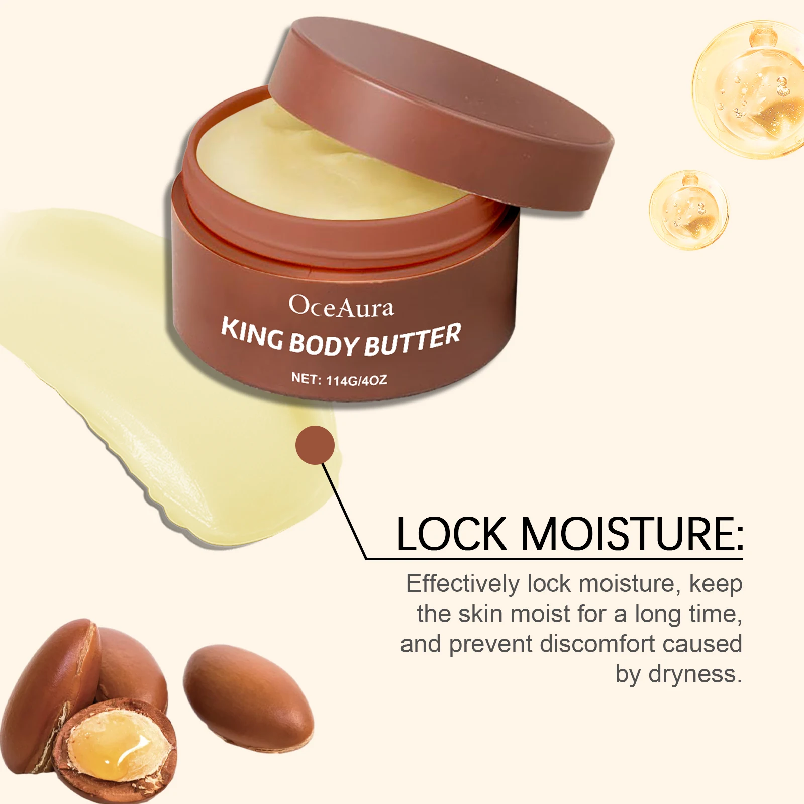 Oceaura Shea Butter Face Cream Reduce Dryness Moisturizing Nourishing Improve Roughness Smoothing Softening Face Care Cream