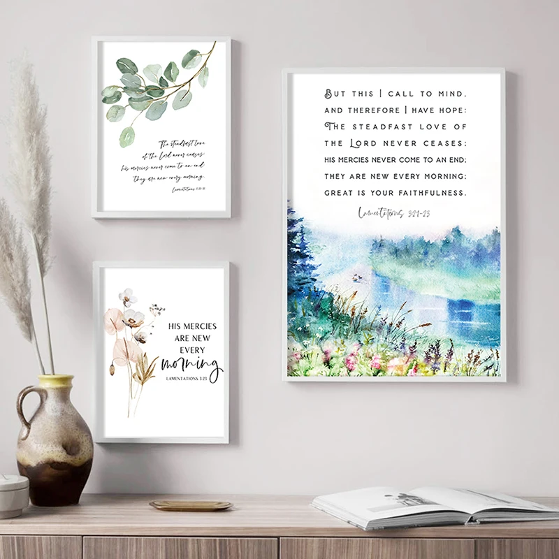 Lamentations 3:23 Wall Art Canvas 1