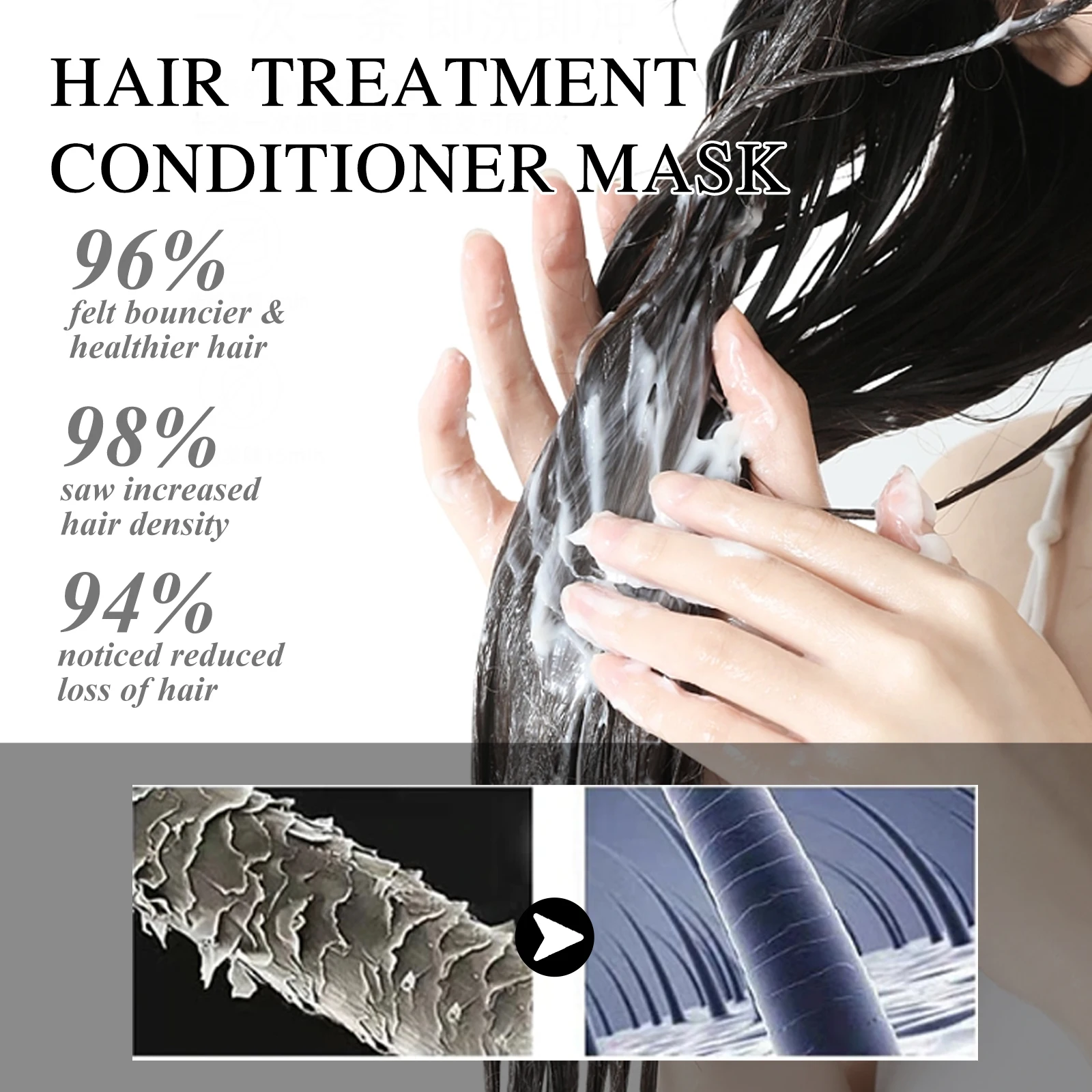 EELHOE Rosemary Hair Mask Deeply Nourishing Reduce Dryness Repair Damaged Hair Anti-frizzing Strengthening Hair Care Mask