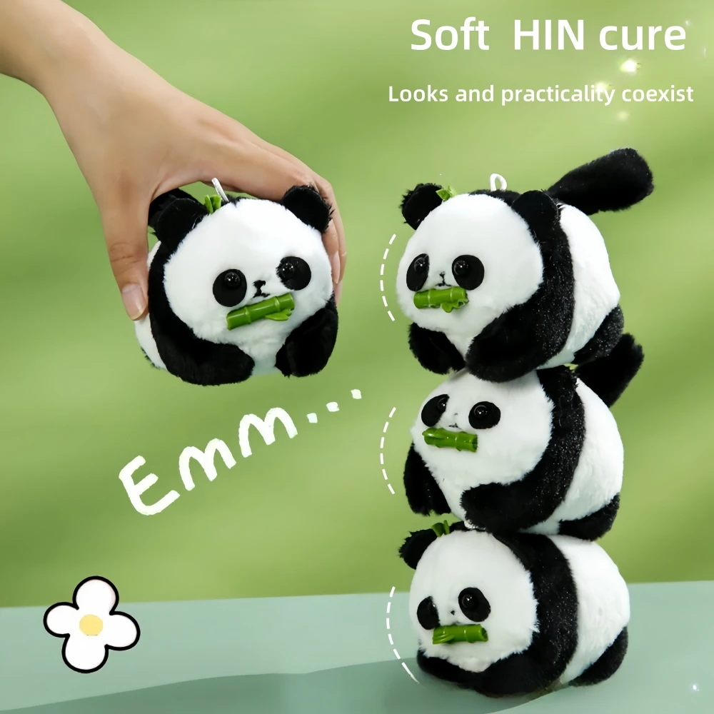 1 pc Children's toy | Drawstring wagging tail panda plush toy | Cute cat pendant toy | Suitable for holiday gifts 2