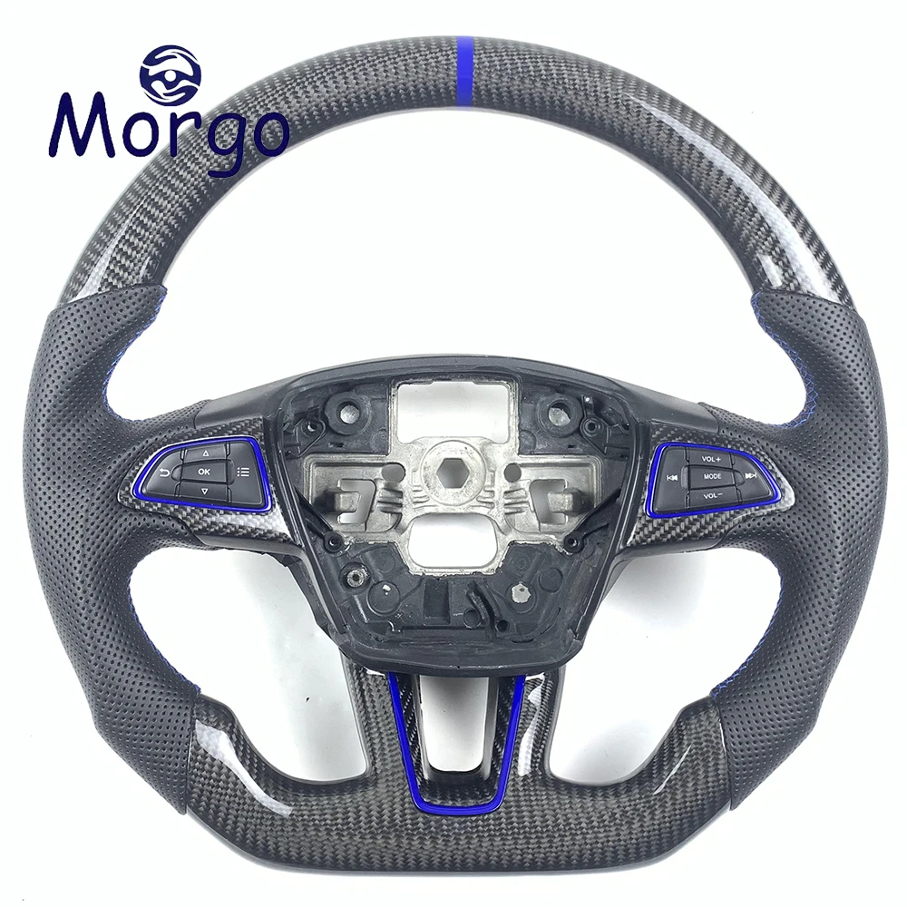 

Car Steering Wheel For Ford Focus MK3 2011 2012 2013 2014 2015 2016 2017 Custom Carbon Fiber Steering Wheel